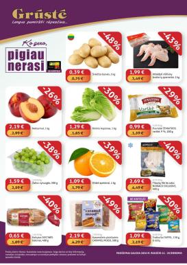 gruste - GRŪSTĖ - Ko gero pigiau nerasi (2026 09 11 - 2026 09 20)