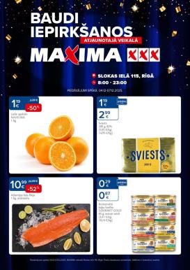 maxima - MAXIMA - Atjaunotajā veikalā, Rīga, Slokas iela 115 (04.12.2025 - 07.12.2025)
