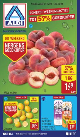 aldi - Huidige ALDI - Weekend folder geldig van vrijdag 14-08-2026 tot zondag 16-08-2026