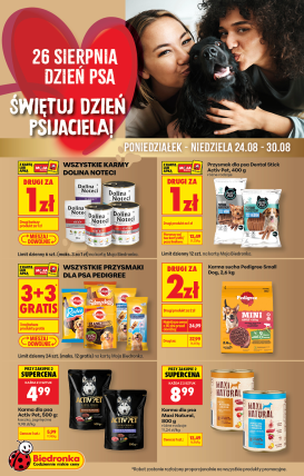 biedronka - Aktualna gazetka Biedronka - Dzień psa ważna od 24.08.2026 do 30.08.2026