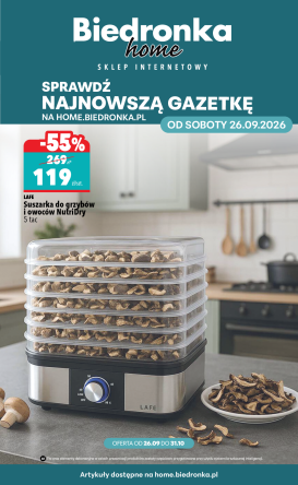 biedronka - Aktualna gazetka Biedronka - Home ważna od 26.09.2026 do 31.10.2026