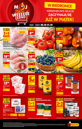 biedronka - Aktualna gazetka Biedronka - Tani weekend ważna od 30.10.2026 do 31.10.2026