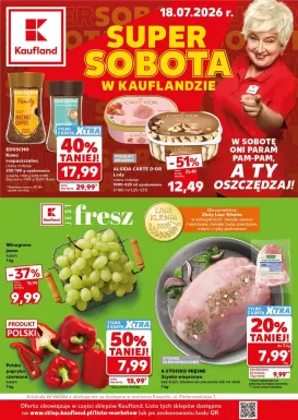 kaufland - Nowa gazetka Kaufland - Kaufland Super Sobota ważne 18.07 ważna od 18.07.2026 do 31.07.2026