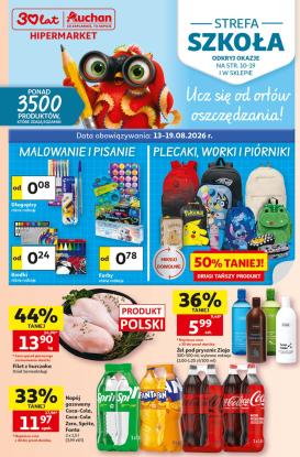 auchan - Nowa gazetka Hipermarket Auchan ważna od 13.08.2026 do 19.08.2026