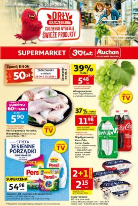 auchan - Nowa gazetka Auchan - Gazetka 30 Lat Supermarket Auchan ważna od 24.09.2026 do 30.09.2026