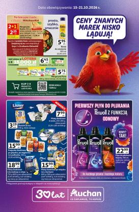 auchan - Nowa gazetka Hipermarket Auchan - Znane marki ważna od 15.10.2026 do 21.10.2026