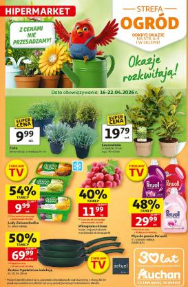 auchan - Nowa gazetka Hipermarket Auchan ważna od 16.04.2026 do 22.04.2026