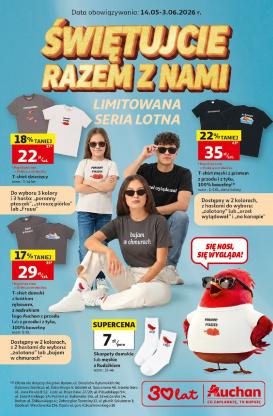 auchan - Nowa gazetka Auchan - Świętujcie Razem z Nami ważna od 14.05.2026 do 03.06.2026