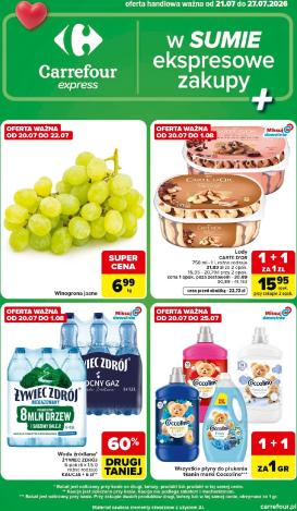 carrefour - Nowa gazetka Carrefour - Express 1 ważna od 21.07.2026 do 27.07.2026