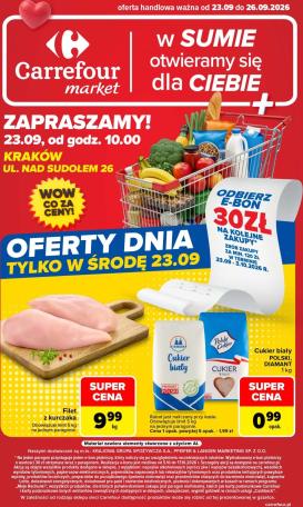 carrefour - Nowa gazetka Carrefour - Sumie otwieramy się dla Ciebie ważna od 23.09.2026 do 26.09.2026