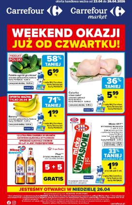 carrefour - Nowa gazetka Carrefour - Weekend promek już od czwartku ważna od 23.04.2026 do 26.04.2026