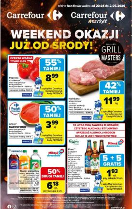 carrefour - Aktualna gazetka Carrefour - Weekend promek już od srody ważna od 29.04.2026 do 02.05.2026