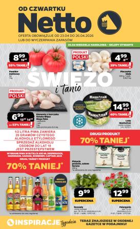 netto - Nowa gazetka Netto - Food ważna od 23.04.2026 do 26.04.2026