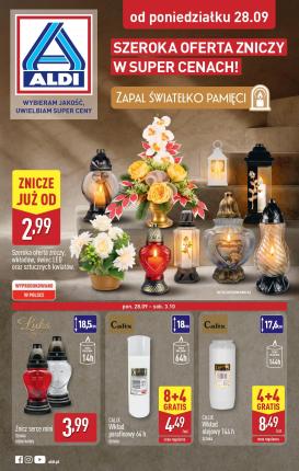 aldi - Nowa gazetka ALDI - Znicze i stroiki ważna od 28.09.2026 do 03.10.2026