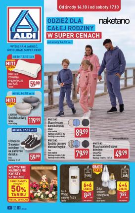 aldi - Nowa gazetka ALDI - Artykuły przemysłowe i tekstylia ważna od 14.10.2026 do 17.10.2026