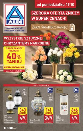 aldi - Nowa gazetka ALDI - Znicze i stroiki ważna od 19.10.2026 do 24.10.2026