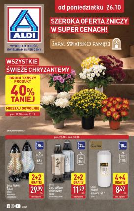 aldi - Nowa gazetka ALDI - Znicze i stroiki ważna od 26.10.2026 do 31.10.2026