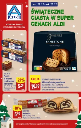 aldi - Gazetka ALDI - Świąteczne ciasta - ważna od 22.12. do 23.12.