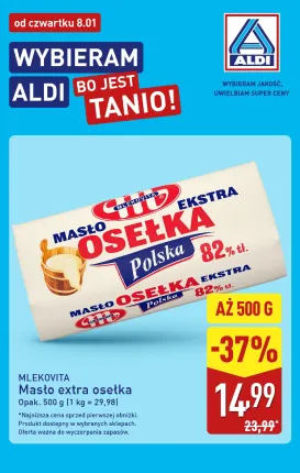 aldi - Gazetka ALDI - Aldi Masło - ważna od 08.01. do 10.01.