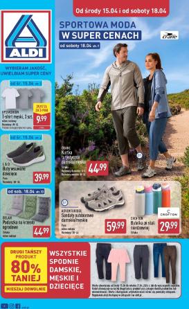 aldi - Nowa gazetka ALDI - Sportowa Moda ważna od 15.04.2026 do 18.04.2026
