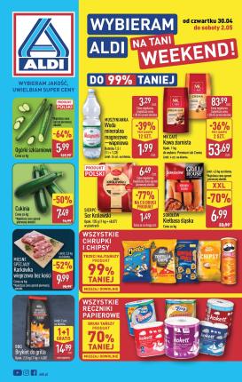 aldi - Aktualna gazetka ALDI - Oferta weekendowa ważna od 30.04.2026 do 02.05.2026
