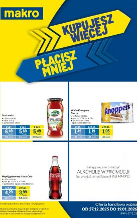 makro - Gazetka Makro - Kupujesz więcej płacisz mniej - ważna od 27.12. do 19.01.