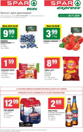 spar - Nowa gazetka SPAR - Mini, Express ważna od 29.07.2026 do 09.08.2026