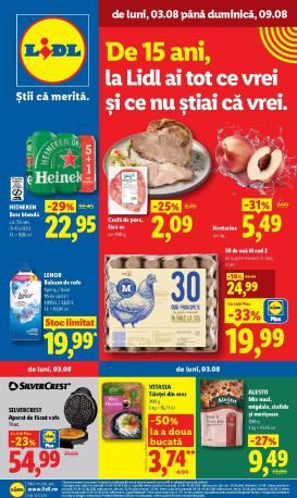lidl - Brosura Lidl valabilă de la luni 03.08.2026 până la duminică 09.08.2026