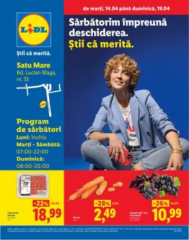 lidl - Lidl - Satu Mare pliante pentru săptămâna viitoare de la marți 14.04.2026 până la duminică 19.04.2026