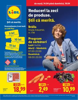 lidl - Lidl - Braila pliante pentru săptămâna viitoare de la marți 14.04.2026 până la duminică 19.04.2026