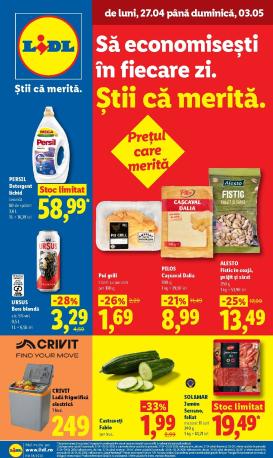 lidl - Brosura Lidl valabilă de la luni 27.04.2026 până la duminică 03.05.2026