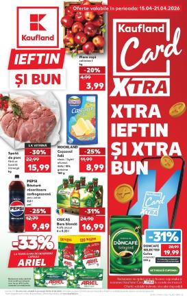 kaufland - Kaufland pliante pentru săptămâna viitoare de la miercuri 15.04.2026 până la marți 21.04.2026