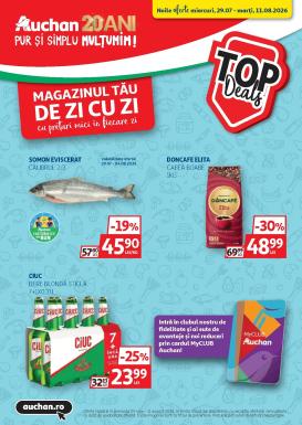 auchan - Pliantele viitoare Auchan valabil de la miercuri 29.07.2026 până la marți 11.08.2026