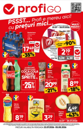 profi - Brosura PROFI Go valabilă de la miercuri 22.07.2026 până la miercuri 05.08.2026