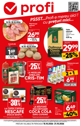 profi - Brosura PROFI valabilă de la joi 15.10.2026 până la miercuri 21.10.2026