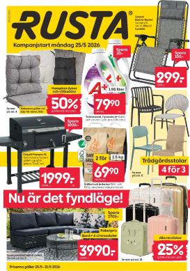 rusta - Aktuellt Rusta reklamblad från måndag, 25/05/2026 till söndag, 31/05/2026
