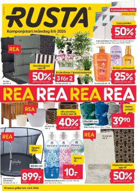 rusta - Aktuellt Rusta reklamblad från måndag, 08/06/2026 till söndag, 14/06/2026