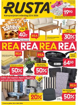 rusta - Aktuellt Rusta reklamblad från måndag, 22/06/2026 till söndag, 28/06/2026
