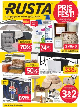 rusta - Aktuellt Rusta reklamblad från måndag, 27/07/2026 till fredag, 31/07/2026
