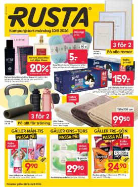 rusta - Aktuellt Rusta reklamblad från måndag, 10/08/2026 till söndag, 16/08/2026