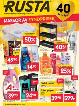 rusta - Aktuellt Rusta reklamblad från måndag, 17/08/2026 till söndag, 23/08/2026