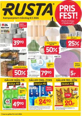 rusta - Rusta-reklambladet giltigt från 05/01 - 11/01