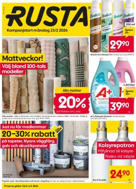 rusta - Rusta-reklambladet giltigt från 23/02/2026 - 01/03/2026