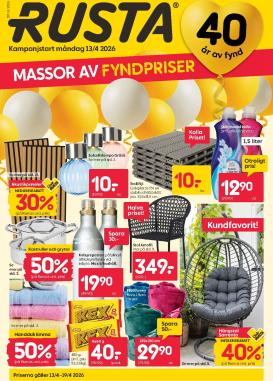 rusta - Aktuellt Rusta reklamblad giltigt från måndag 13/04/2026 till söndag 19/04/2026