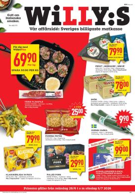 willy-s - Aktuellt Willy's reklamblad från måndag, 29/06/2026 till söndag, 05/07/2026