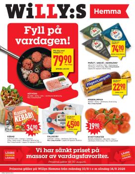 willy-s - Aktuellt Willy's - Hemma reklamblad från måndag, 10/08/2026 till söndag, 16/08/2026