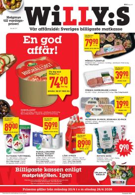 willy-s - Aktuellt Willy's reklamblad giltigt från måndag 20/04/2026 till söndag 26/04/2026