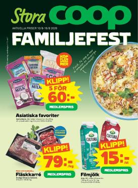coop - Nytt Stora Coop - Familjefest reklamblad från måndag, 10/08/2026 till söndag, 16/08/2026
