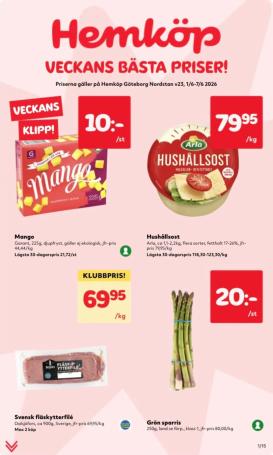 hemkop - Aktuellt Hemköp reklamblad från måndag, 01/06/2026 till söndag, 07/06/2026