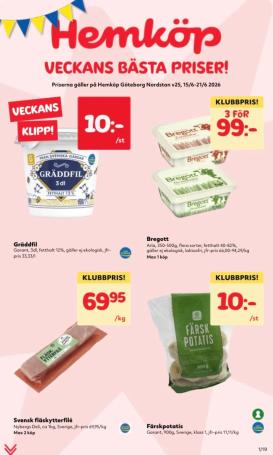 hemkop - Aktuellt Hemköp reklamblad från måndag, 15/06/2026 till söndag, 21/06/2026